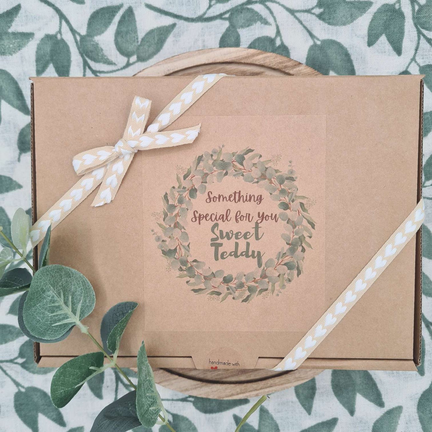 Elegant Gift Box Presentation of Teddy Bear Baby Romper Set with Ribbon