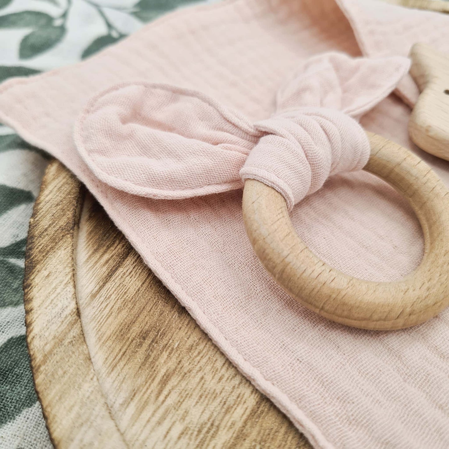 Teething Ring with a Cotton Bow