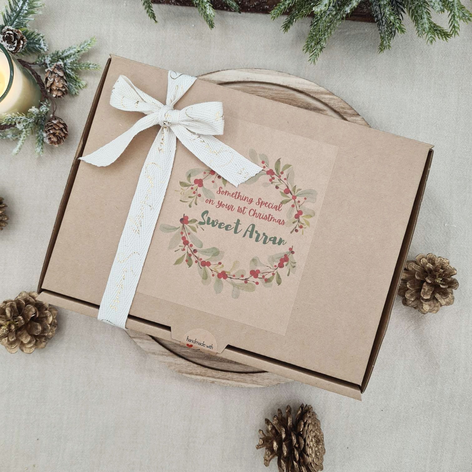 Christmas Baby Romper in a beautifully designed gift box, perfect for holiday gifting.