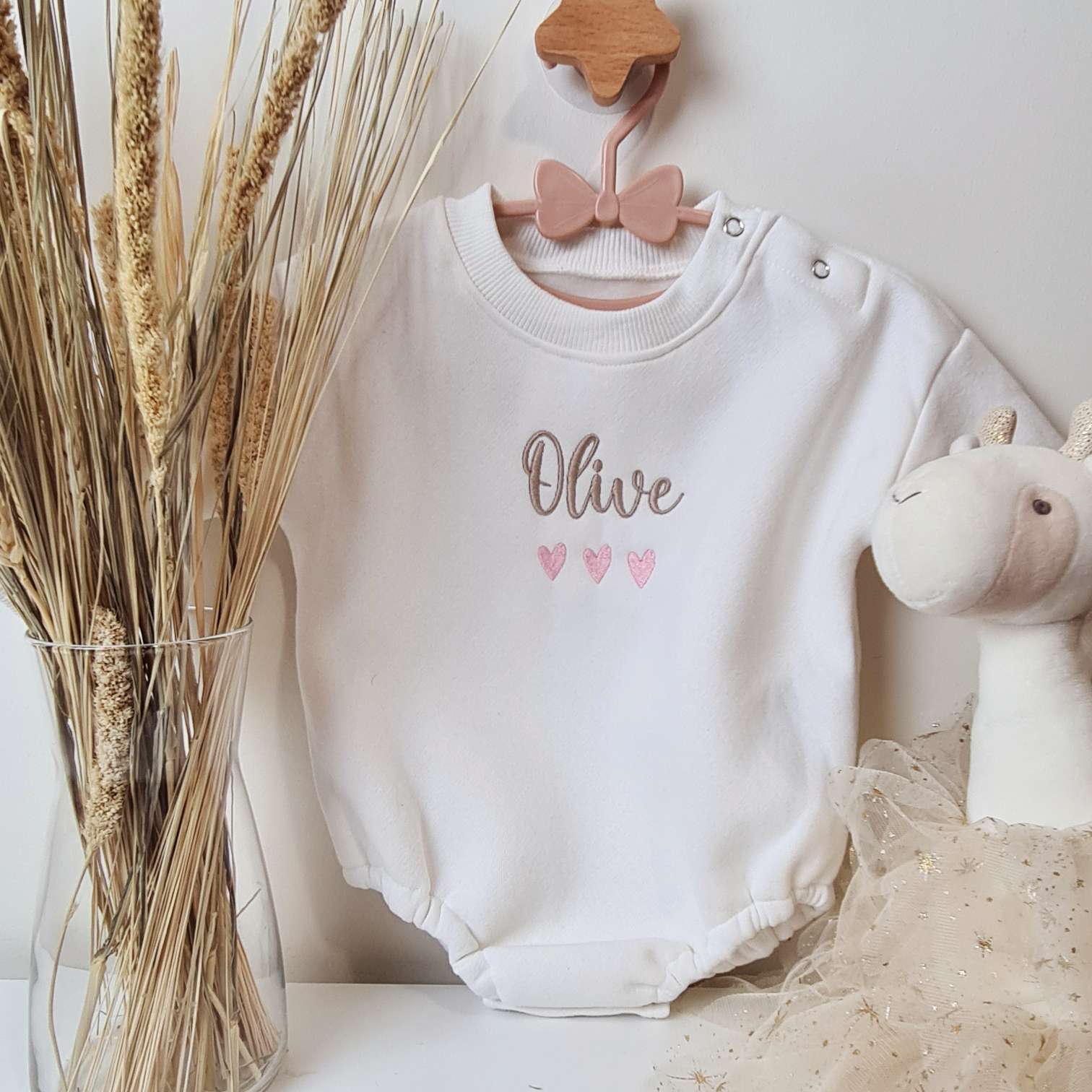 Cherished Memory-Making Baby Romper with Hearts