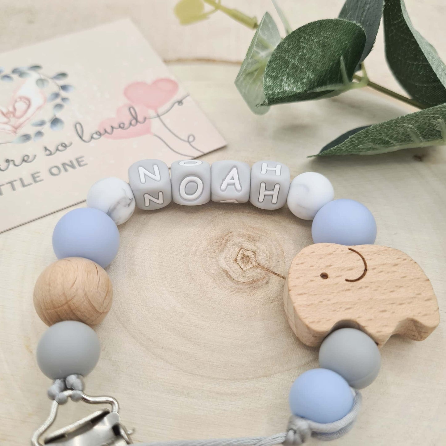 Personalised Dummy Clip Elephant