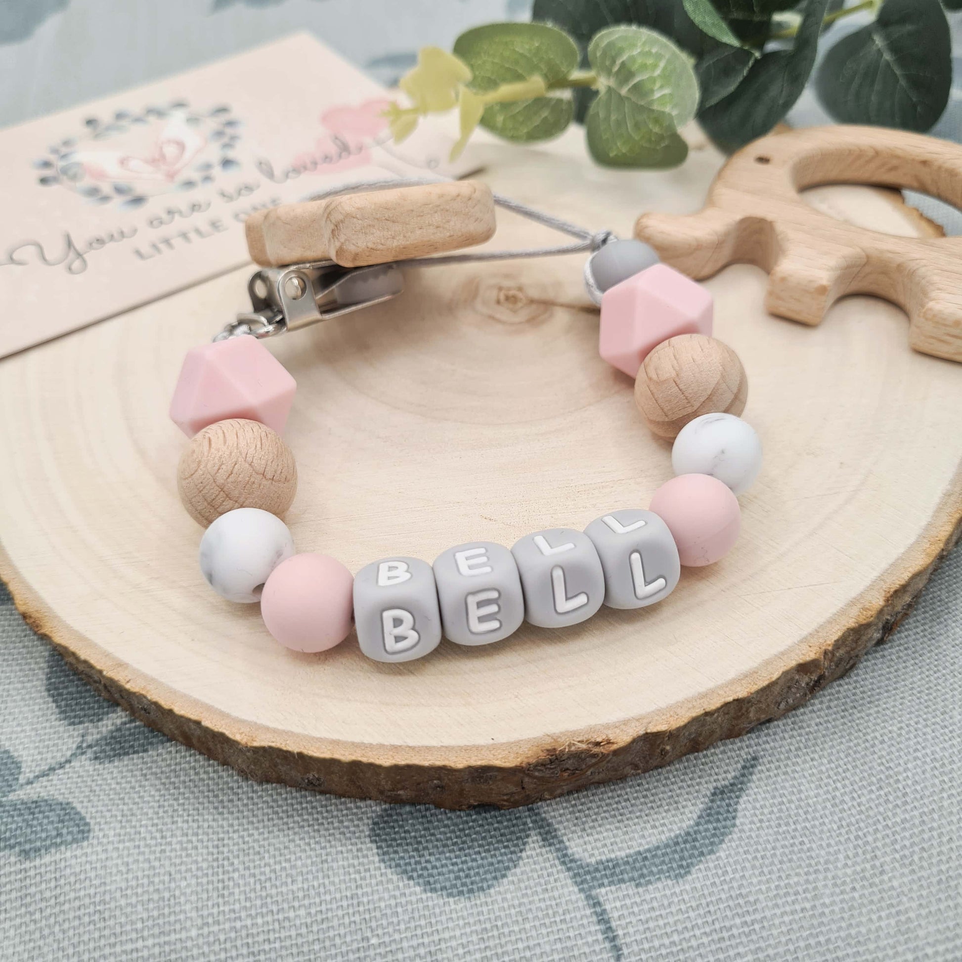 Personalised Dummy Clip Elephant Silicone